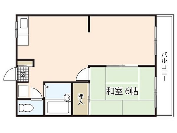 ル・モンド楓 ｜広島県安芸郡海田町畝2丁目(賃貸マンション1LDK・1階・50.00㎡)の写真 その2