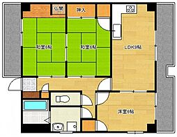 シーガル大芝 3階3LDKの間取り