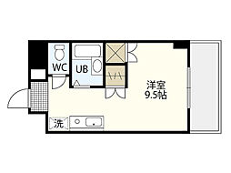久保田ビル 5階ワンルームの間取り