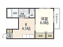 吉田ビル（榎町） 3階1DKの間取り