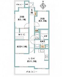 ジェイシティ橋本町音楽大学前 6階3LDKの間取り