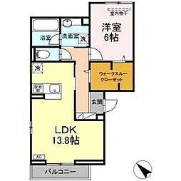 メゾン　ルナール 3階1LDKの間取り