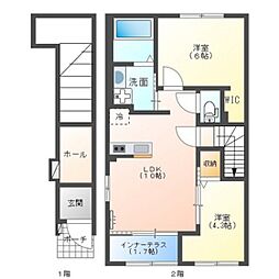 Hale ELUEKO 2階2LDKの間取り