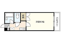 第2中福ビル 1階1Kの間取り