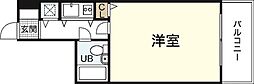 朝日プラザ横川駅前 4階1Kの間取り