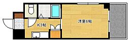 第2コーポみささ 1Kの間取図画像