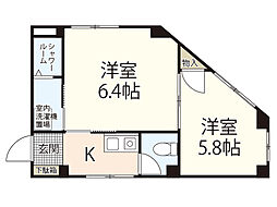 ラビングビル 2Kの間取図画像