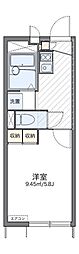 レオパレスプリマベーラ 1階1Kの間取り