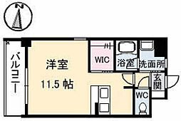 アーバン　ドエル 6階ワンルームの間取り