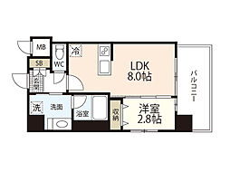 ＴＭレジデンス 5階1LDKの間取り