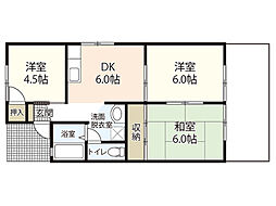 メゾンパイA 1階3DKの間取り