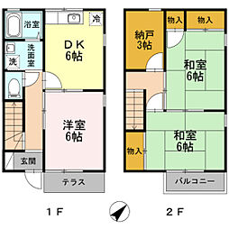 パールハイツ 1階3SDKの間取り