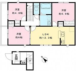 LA LA MAISON中野 2階3LDKの間取り