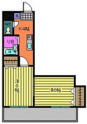 タウンハウス榎町 4階2Kの間取り