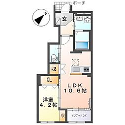 Camellia 1LDKの間取図画像