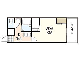 イーハトーヴ安芸 1Kの間取図画像