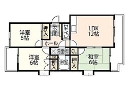 高須シティハウス 3LDKの間取図画像