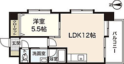 アヴニール五軒屋 1LDKの間取図画像