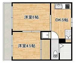 メゾンうえだ 2DKの間取図画像