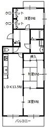 ひらのマンション 3LDKの間取図画像