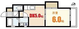 マンション春夏秋冬 1DKの間取図画像