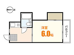 第三KSNビル 1Kの間取図画像