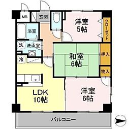 グランドール清水 3LDKの間取図画像
