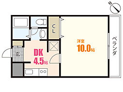フリックコートSYO 1DKの間取図画像