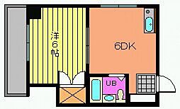ロイヤルハウスみつみ 1DKの間取図画像