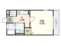 Aina観音本町 1Kの間取図画像