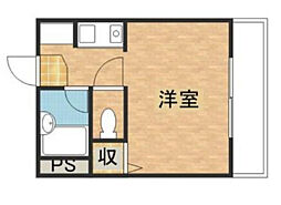 アスティーニ海田南 ワンルームの間取図画像