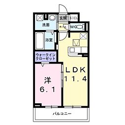 ラ・クラリテ高須 1LDKの間取図画像