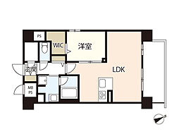 リヴィエール東白島 1LDKの間取図画像