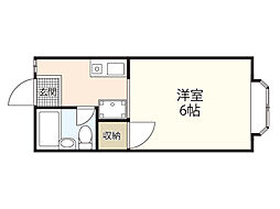 メゾン千晴 1Kの間取図画像