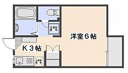 イースト殿山 ワンルームの間取図画像