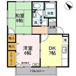 チャイブ 3DKの間取図画像