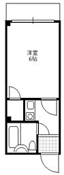 出汐コーポ 1Kの間取図画像