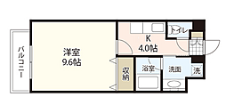 アンフィニ河原町 1Kの間取図画像