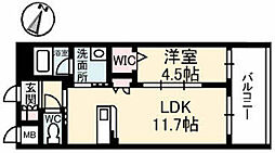 リアルエステート東原タワー 1LDKの間取図画像