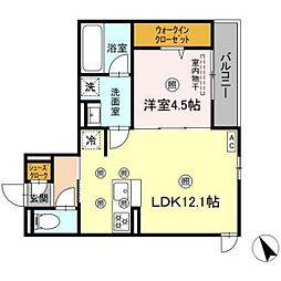 ルミエ西川口 1LDKの間取図画像