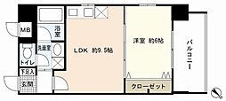 ラフェリア東観音 1LDKの間取図画像
