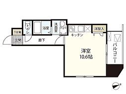 アーバンルーム平和大通り ワンルームの間取図画像