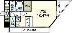 グラヴィスコート加古町 ワンルームの間取図画像