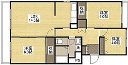 K'sB吉見園2 3LDKの間取図画像
