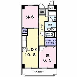 カーサ・グランデ 2LDKの間取図画像