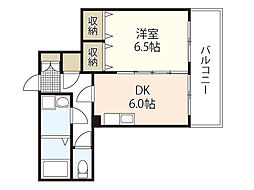 パークサイドアイ 1Kの間取図画像