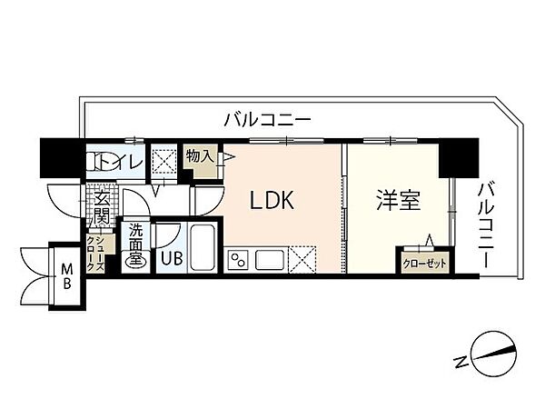 ファビュラス曙 ｜広島県広島市東区曙2丁目(賃貸マンション1LDK・7階・32.43㎡)の写真 その2