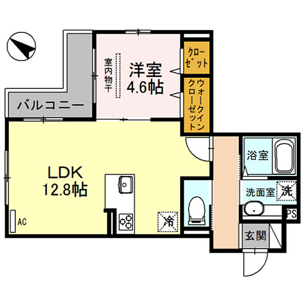 広島県広島市西区高須2丁目(賃貸アパート1LDK・2階・43.07㎡)の写真 その2