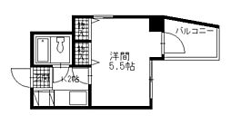 第11片山ビル 7階1Kの間取り