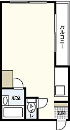 住吉町911ビル 5階ワンルームの間取り
